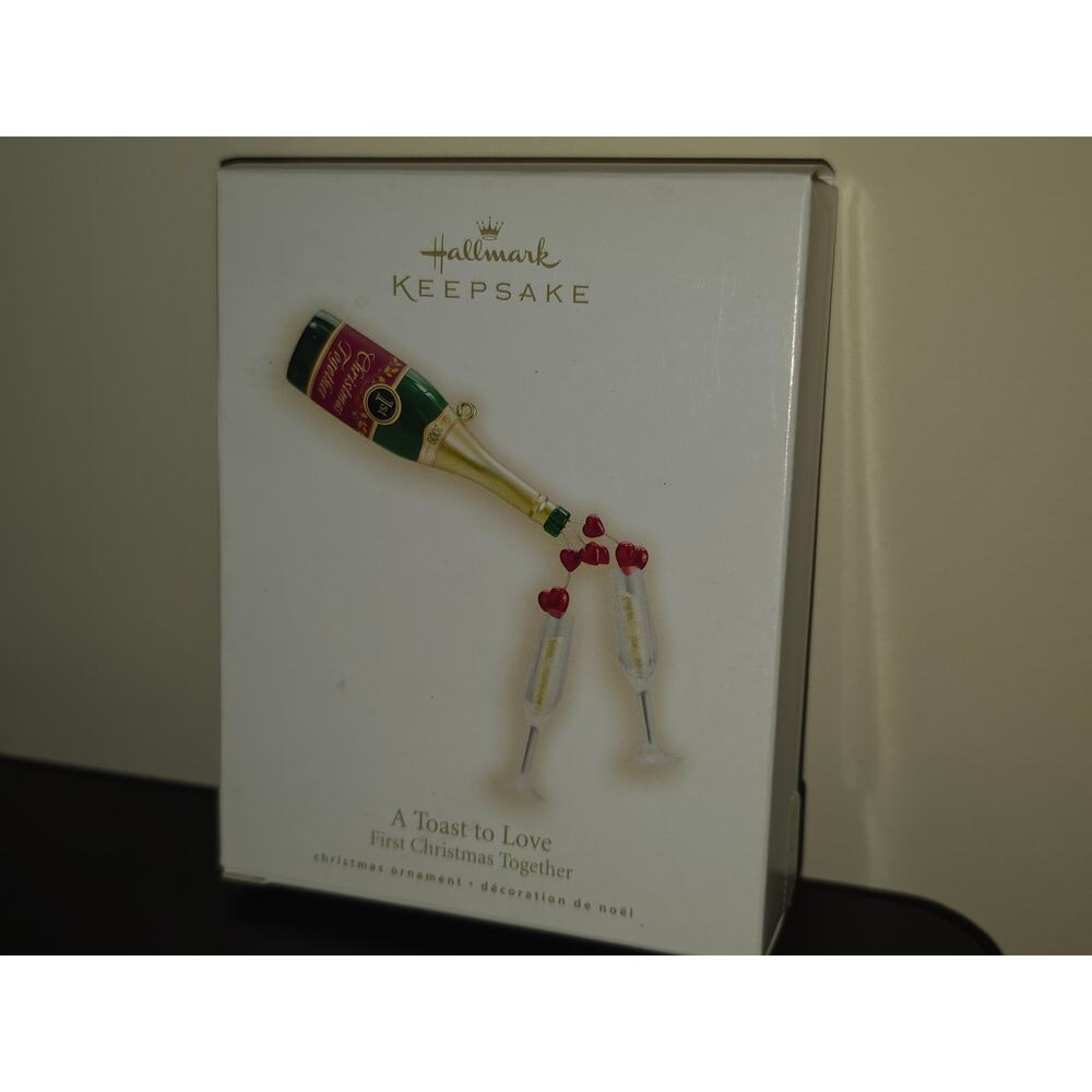 A Toast to Love ~ First Christmas Together ~ Hallmark Keepsake Ornament ~ 2009